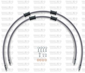 CROSSOVER Front brake hose kit Venhill POWERHOSEPLUS (2 conducte in kit) Clear hoses, chromed fittings