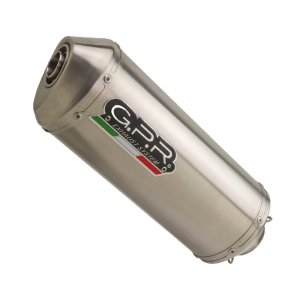 Slip-on exhaust GPR SATINOX Brushed Stainless steel including removable db killer and link pipe