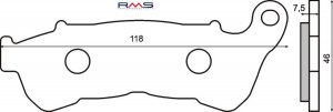 Placute de frana RMS organic