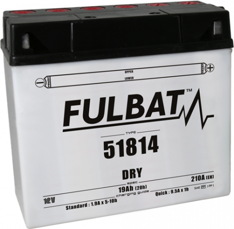 Baterie conventionala FULBAT 51814 include electrolit