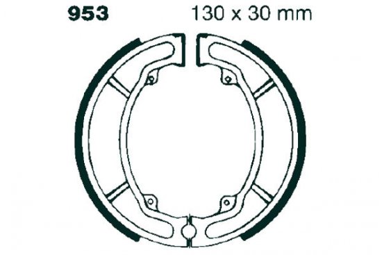 Brake shoe set EBC 953