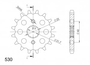 Pinion fata SUPERSPROX CST-513:18 18T, 530