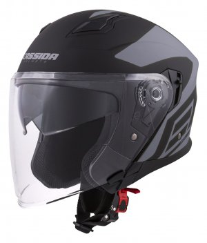 Jet helmet CASSIDA JET TECH CORSO black matt / grey 2XL