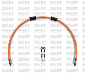 Kit conducte de frana fata Venhill DUC-4001FB-OR POWERHOSEPLUS (1 conducta in kit) Orange hoses, black fittings