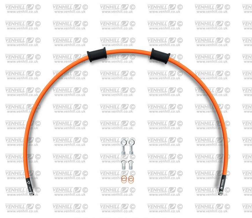 Kit conducta ambreiaj Venhill APR-10002C-OR POWERHOSEPLUS (1 conducta in kit) Orange hoses, chromed fittings