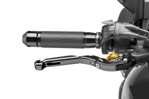 Brake lever without adapter PUIG extendable folding black/gold