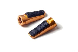 Footpegs without adapters PUIG SPORT auriu with rubber