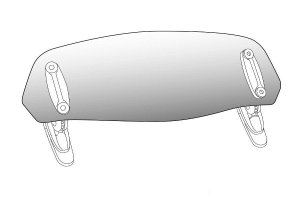 Multiadjustable visor PUIG 6320W clip-on transparent