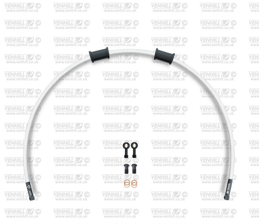 Kit conducta frana spate Venhill YAM-10005RB-WT POWERHOSEPLUS (1 conducta in kit) White hoses, black fittings